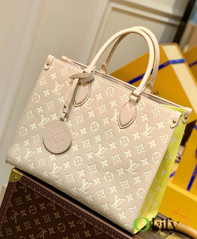 Louis Vuitton Onthego MM 35 Beige - 1