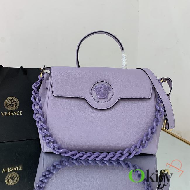 Versace La Medusa Large 35 Handbag in Purple  - 1