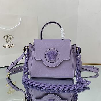 Versace La Medusa Small 20 Handbag in Purple