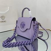 Versace La Medusa Small 20 Handbag in Purple - 4