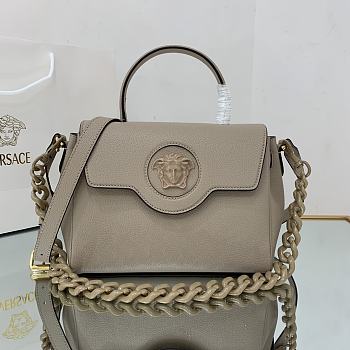 Versace La Medusa Medium 25 Handbag in Tan