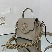 Versace La Medusa Small 20 Handbag in Tan - 4