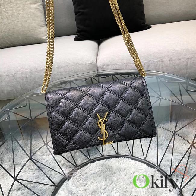 YSL Becky 22.5 Black Quilted BagsAll 5143  - 1