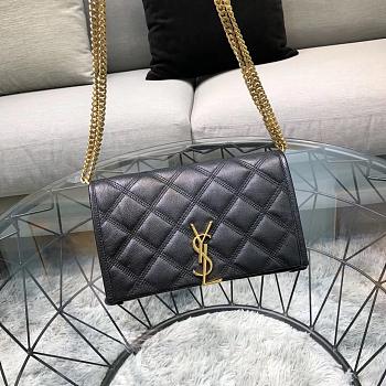 YSL Becky 22.5 Black Quilted BagsAll 5143 