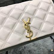 YSL Becky 22.5 White Quilted BagsAll 5142 - 3