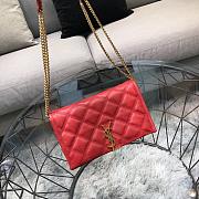 YSL Becky 22.5 Red Quilted BagsAll 5139 - 1