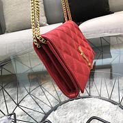 YSL Becky 22.5 Red Quilted BagsAll 5139 - 6