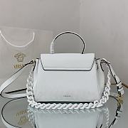 Versace La Medusa Medium 25 Handbag in White - 4