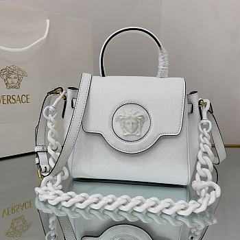Versace La Medusa Small 20 Handbag in White