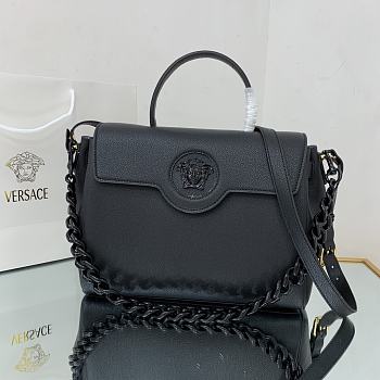 Versace La Medusa Large 35 Handbag in Black