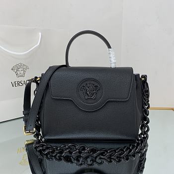 Versace La Medusa Medium 25 Handbag in Black