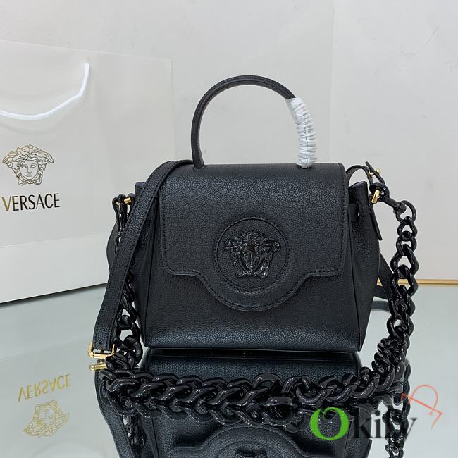 Versace La Medusa Small 20 Handbag in Black - 1