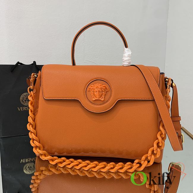 Versace La Medusa Large 35 Handbag in Orange - 1