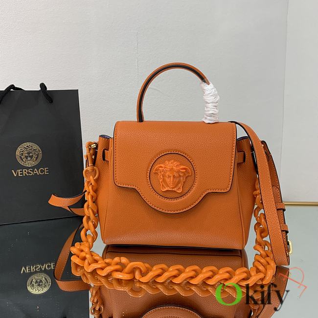 Versace La Medusa Small 20 Handbag in Orange - 1