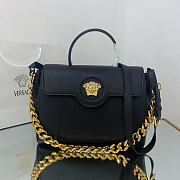 Versace La Medusa Large 35 Handbag in Black Gold Hardware - 1