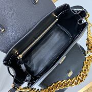 Versace La Medusa Medium 25 Handbag in Black Gold Hardware - 6