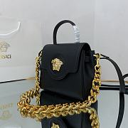 Versace La Medusa Small 20 Handbag in Black Gold Hardware - 3