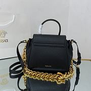 Versace La Medusa Small 20 Handbag in Black Gold Hardware - 4