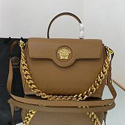 Versace La Medusa Large 35 Handbag in Brown Gold Hardware - 1