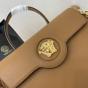 Versace La Medusa Large 35 Handbag in Brown Gold Hardware - 2