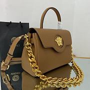 Versace La Medusa Medium 25 Handbag in Brown Gold Hardware - 3