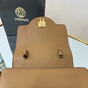 Versace La Medusa Small 20 Handbag in Brown Gold Hardware - 6