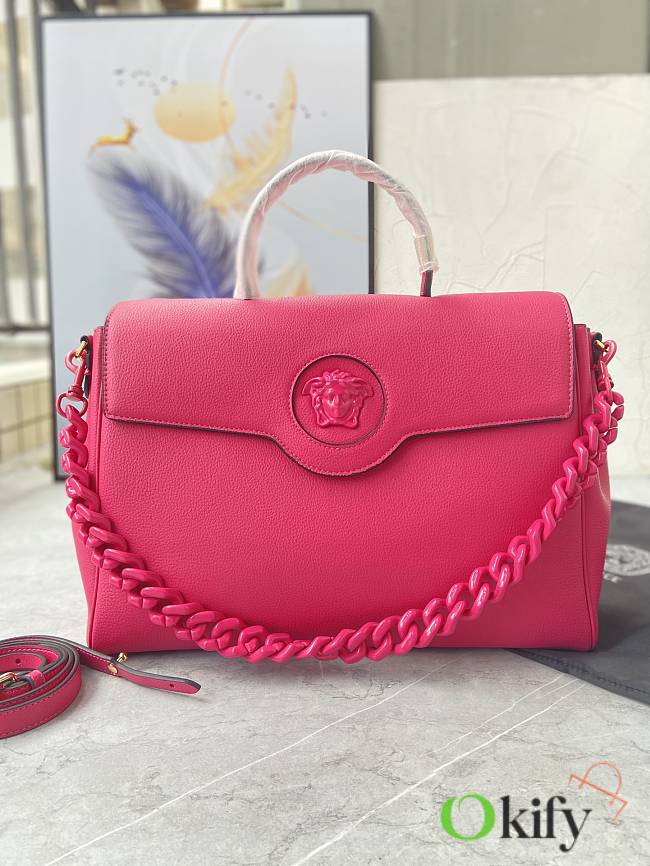 Versace La Medusa Large 35 Handbag in Hot Pink - 1