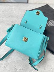 Versace La Medusa Small 20 Handbag in Blue Teal - 6