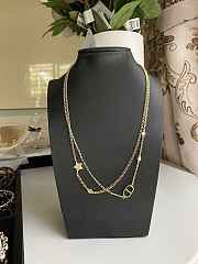 Dior necklace double gold chains - 1