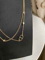 Dior necklace double gold chains - 3