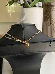 Dior necklace double gold chains - 4