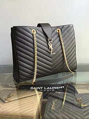 YSL Classic Shopper Lambskin Gold Black 35 BagsAll 5137 - 6