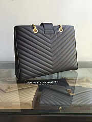 YSL Classic Shopper Lambskin Gold Black 35 BagsAll 5137 - 4