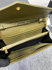 YSL Envelope Green Calfskin Gold Hardware BagsAll 5127 - 3