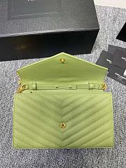 YSL Envelope Light Green Calfskin Gold Hardware BagsAll 5126 - 3
