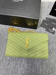 YSL Envelope Light Green Calfskin Gold Hardware BagsAll 5126 - 2