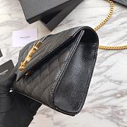 YSL Mini Envelope 21 Black Grained Gold Hardware BagsAll 5117 - 4