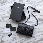 YSL Mini Envelope 21 Black Grained Black Hardware BagsAll 5116 - 1