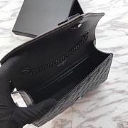 YSL Mini Envelope 21 Black Grained Black Hardware BagsAll 5116 - 6