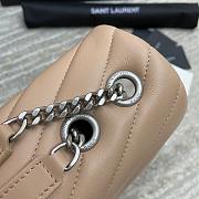 YSL Medium Loulou 32 Beige Leather Silver Hardware  5107 - 4