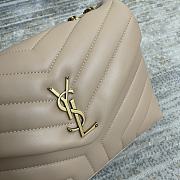 YSL Small Loulou 23 Beige Leather Gold Hardware 5103 - 2