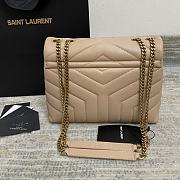 YSL Small Loulou 23 Beige Leather Gold Hardware 5103 - 4