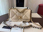 Chanel 19 Handbag Soft Lambskin 26 Medium Beige - 1