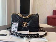 Chanel 19 Handbag Soft Lambskin 26 Medium Black - 1