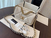 Chanel 19 Handbag Soft Lambskin 26 Medium Light Beige - 2