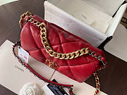 Chanel 19 Handbag Soft Lambskin 26 Medium Red  - 6