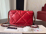Chanel 19 Handbag Soft Lambskin 26 Medium Red  - 5