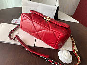 Chanel 19 Handbag Soft Lambskin 26 Medium Red  - 4