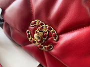 Chanel 19 Handbag Soft Lambskin 26 Medium Red  - 2