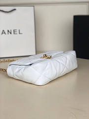 Chanel 19 Handbag Soft Lambskin 26 Medium Pure White  - 6